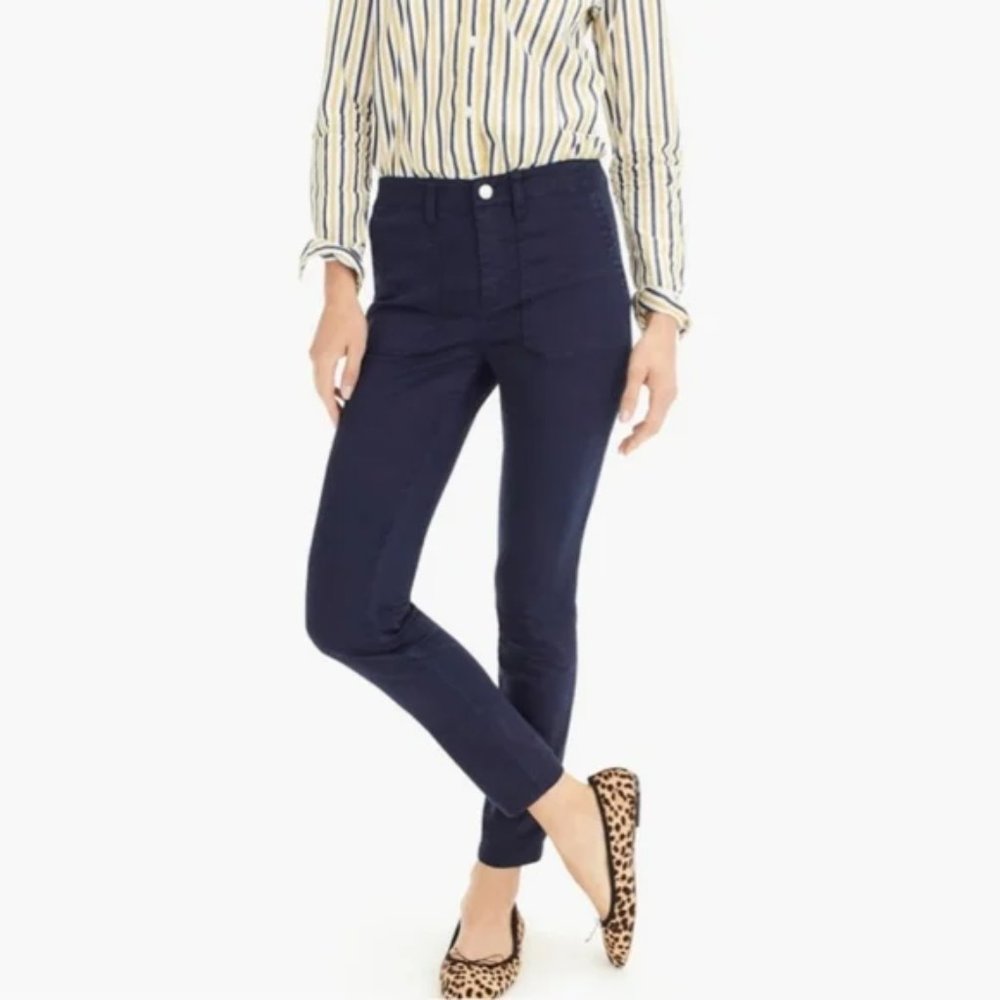 J. Crew Navy Blue H6799 Cargo Toothpick Pants Size 28
